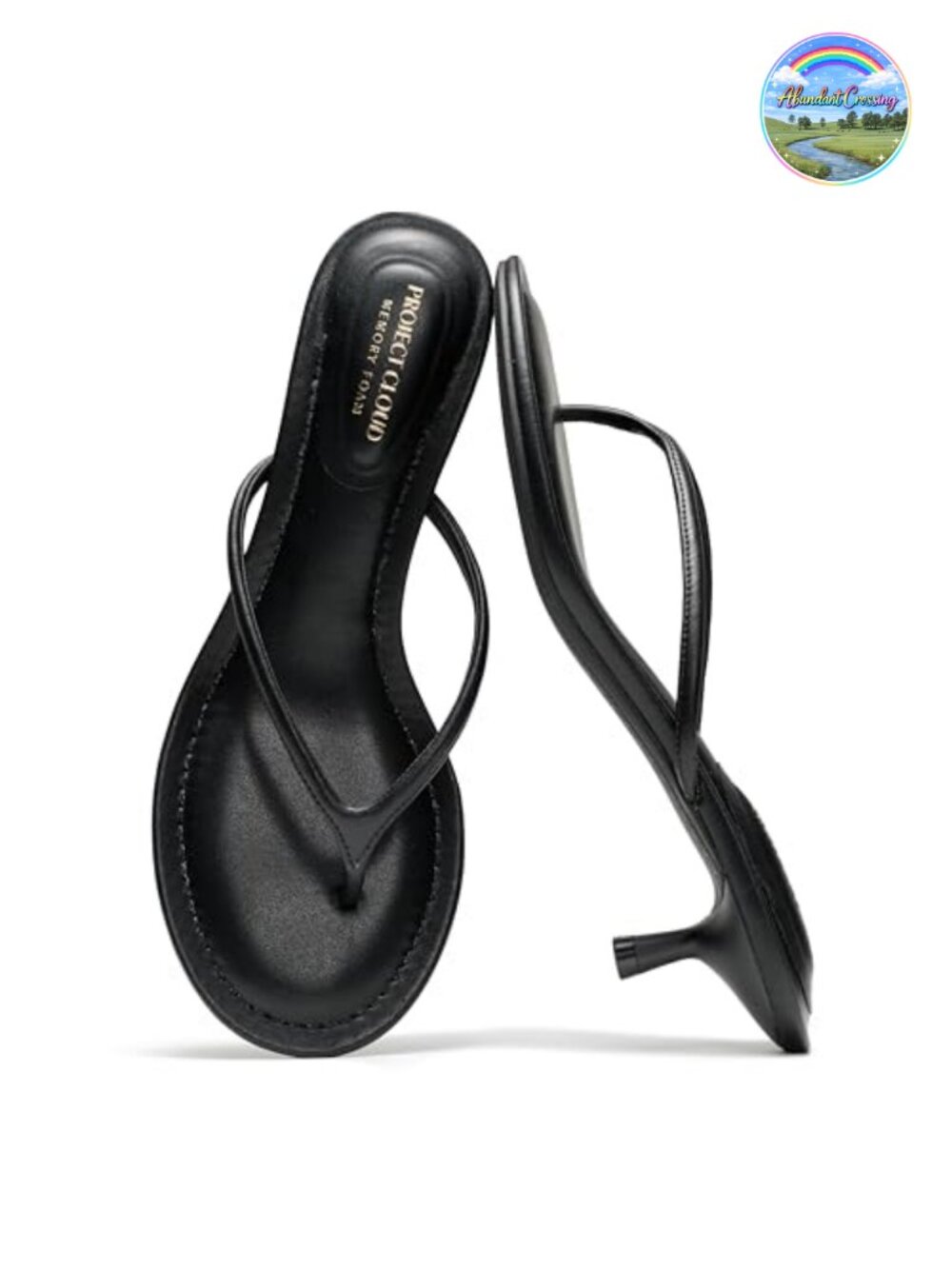 Genuine Leather Strappy Kitten Heel Sandals for Women